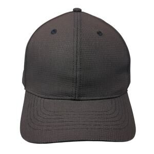 Smitty Fitted Baseball Cap Black Large Lightweight 6 Panel Blank Polyester